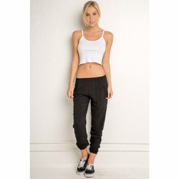 Brandy Melville Pants - NWT Brandy Melville Black Harem Jogger Pants